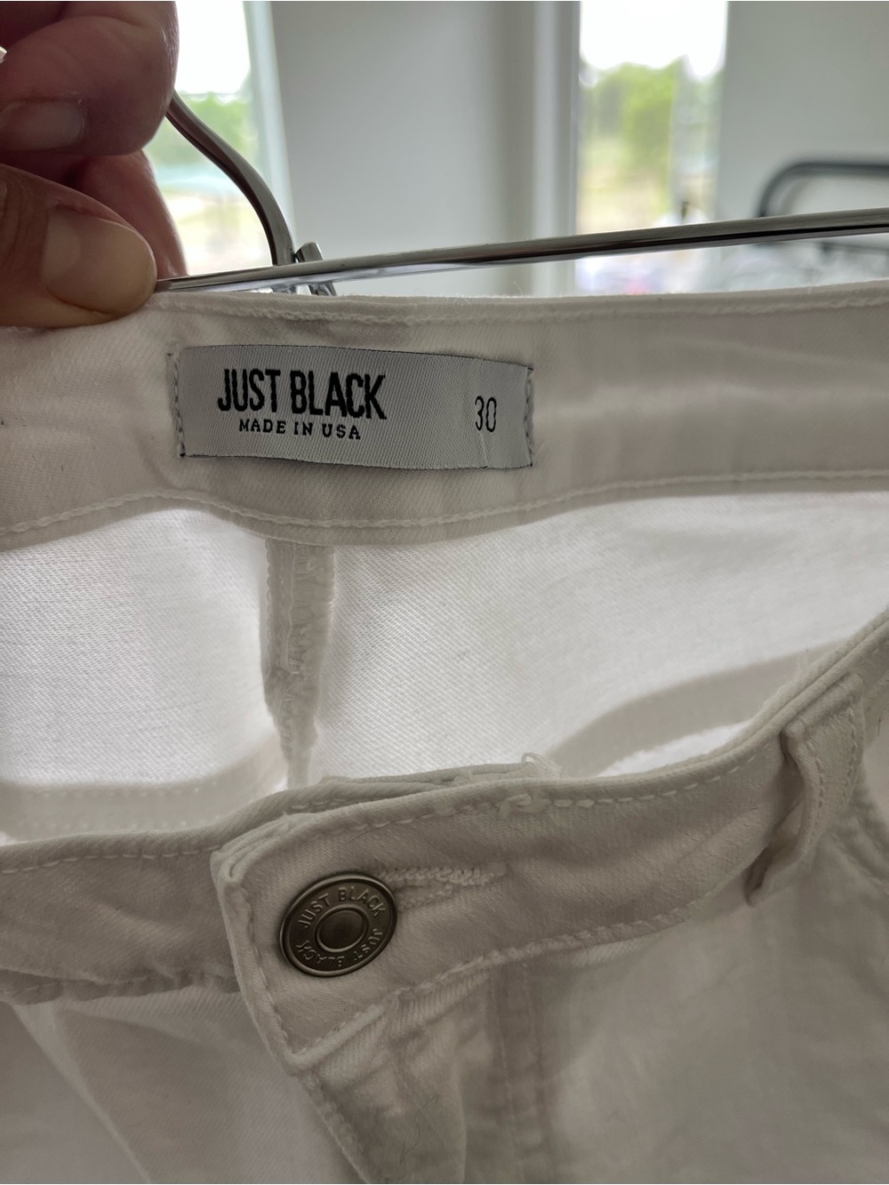 Just Black Crisp White Denim Pants